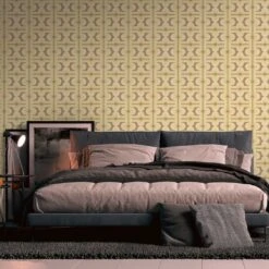 A.S. Creation Papier Peint Vintage Marron Vert - Papier Peint à Motifs Rétro Graphique - Papier Peint Intissé Graphique -A.S. Creation Soldes as creation tapete retro chic 395333 ambiente2