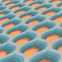 A.S. Creation Papier Peint Vintage Abstrait Bleu Marron - Papier Peint Intissé Rétro Graphique - Papier Peint à Motifs -A.S. Creation Soldes as creation tapete retro chic 395383 muster1