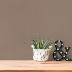 A.S. Creation Papier Peint Uni Gris Brun - Papier Peint Intissé Cuisine Salon - Papier Peint Uni Chambre à Coucher