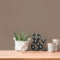 A.S. Creation Papier Peint Uni Gris Brun - Papier Peint Intissé Cuisine Salon - Papier Peint Uni Chambre à Coucher -A.S. Creation Soldes as creation tapete terra 385123 ambiente 2