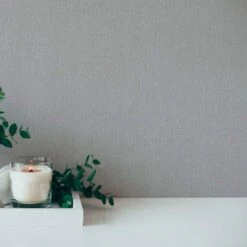 A.S. Creation Papier Peint Uni Gris - Papier Peint Intissé Salle à Manger Cuisine - Papier Peint Uni Salon Chambre à Coucher