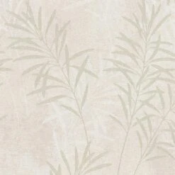 A.S. Creation Papier Peint Fleurs Vert Crème - Papier Peint Naturel Style Campagne - Papier Peint Intissé Hall D'entrée Du Salon -A.S. Creation Soldes as creation tapete terra 389194 muster 1