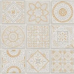 A.S. Creation Papier Peint Carrelage Or Gris - Papier Peint Aspect Carrelage - Papier Peint Intissé Salon Cuisine -A.S. Creation Soldes as creation tapete terra 389211 muster 1