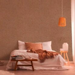 A.S. Creation Papier Peint Maison De Campagne Marron Beige - Papier Peint Molletonné Salon - Papier Peint Floral Chambre à Coucher Couloir