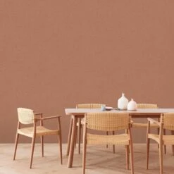 A.S. Creation Papier Peint Uni Brun - Papier Peint Uni Salle à Manger - Papier Peint Intissé Salon Bureau -A.S. Creation Soldes as creation tapete terra 389262 ambiente 4