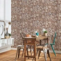 A.S. Creation Papier Peint Pierre Gris Crème - Papier Peint Effet Pierre - Papier Peint Intissé Chambre Bureau -A.S. Creation Soldes as creation tapete terra 389343 ambiente 1