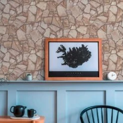 A.S. Creation Papier Peint Pierre Gris Crème - Papier Peint Effet Pierre - Papier Peint Intissé Chambre Bureau