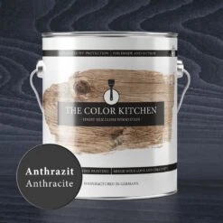 A.S. Creation Lasure Pour Bois Gris Anthracite Pour Intérieur Et Extérieur - Brillant Soyeux 2,5l - The Color Kitchen
