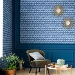 A.S. Creation A.S. Création Authentic Walls 2 Papier Peint Géométrique, Bleu -A.S. Creation Soldes as creation vliestapete authentic walls 2 362753 2