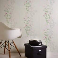 A.S. Creation A.S. Création Papier Peint Intissé Blooming Floral Blanc, Vert, Rose -A.S. Creation Soldes as creation vliestapete blooming 372661 ambiente