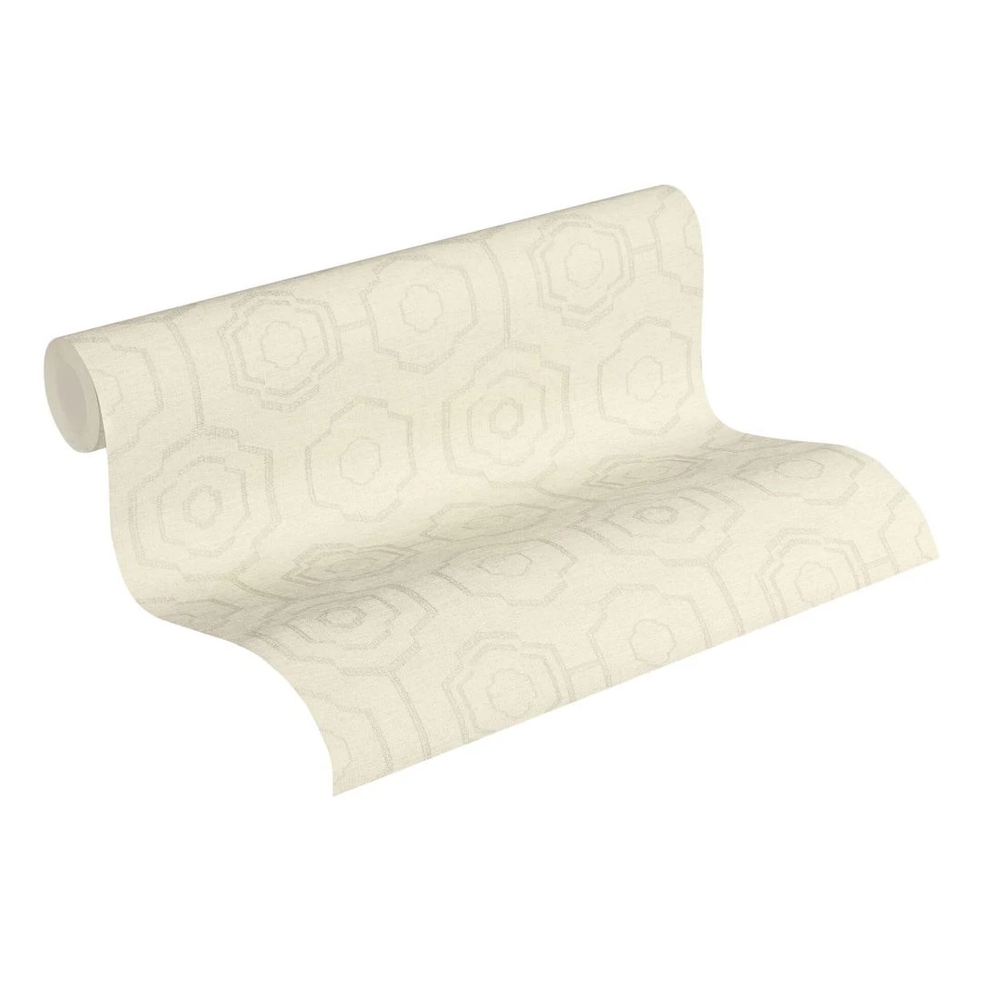 A.S. Creation Ethnic Origin A.S. Création Papier Peint Géométrique - Crème Gris 1 A.S. Creation Ethnic Origin A.S. Création Papier Peint Géométrique - Crème Gris