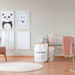 A.S. Creation A.S. Création Little Stars Papier Peint à Rayures - Gris, Argent -A.S. Creation Soldes as creation vliestapete little stars 355652 ambiente