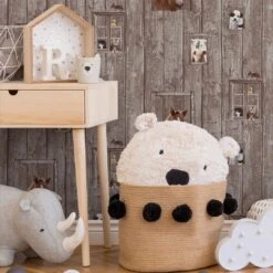 A.S. Creation A.S. Création Little Stars Papier Peint Effet Bois - Papier Peint Enfant Brun, Blanc -A.S. Creation Soldes as creation vliestapete little stars 358422 ambiente2