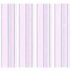 A.S. Creation A.S. Création Little Stars Papier Peint à Rayures - Rosé, Argent