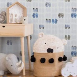 A.S. Creation A.S. Création Little Stars Papier Peint Enfant - Bleu, Blanc -A.S. Creation Soldes as creation vliestapete little stars 358622 ambiente2