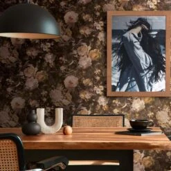 A.S. Creation A.S. Création Papier Peint Intissé The BOS - Papier Peint à Fleurs Jaune, Oran, Marron, Vertge -A.S. Creation Soldes as creation vliestapete the bos 388212 ambiente1