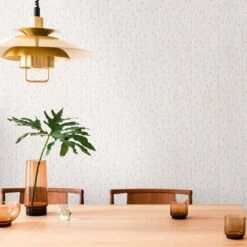 A.S. Creation A.S. Création Vliestapete The BOS - Papier Peint Moderne à Rayures Crème, Gris, Argenté