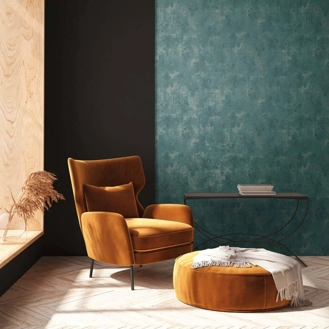 A.S. Creation A.S. Création Papier Peint Intissé The BOS - Aspect Pierre Aspect Crépi Pétrole, Or 5 A.S. Creation A.S. Création Papier Peint Intissé The BOS - Aspect Pierre Aspect Crépi Pétrole, Or – Image 5