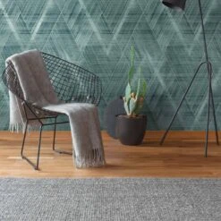 A.S. Creation A.S. Création Papier Peint Intissé The BOS - Papier Peint Graphique 3D Effet Vert, Noir, Argenté