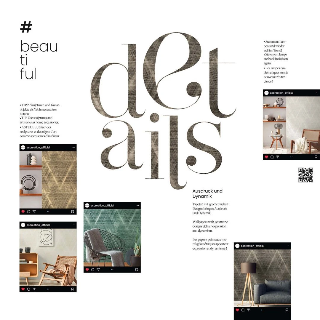 A.S. Creation A.S. Création Papier Peint Intissé The BOS - Papier Peint Graphique 3D Effet Crème, Beige 4 A.S. Creation A.S. Création Papier Peint Intissé The BOS - Papier Peint Graphique 3D Effet Crème, Beige – Image 4