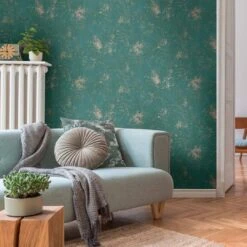 A.S. Creation A.S. Création Vliestapete The BOS - Papier Peint Structuré Vert, Or, Pétrole -A.S. Creation Soldes as creation vliestapete the bos 388321 ambiente1