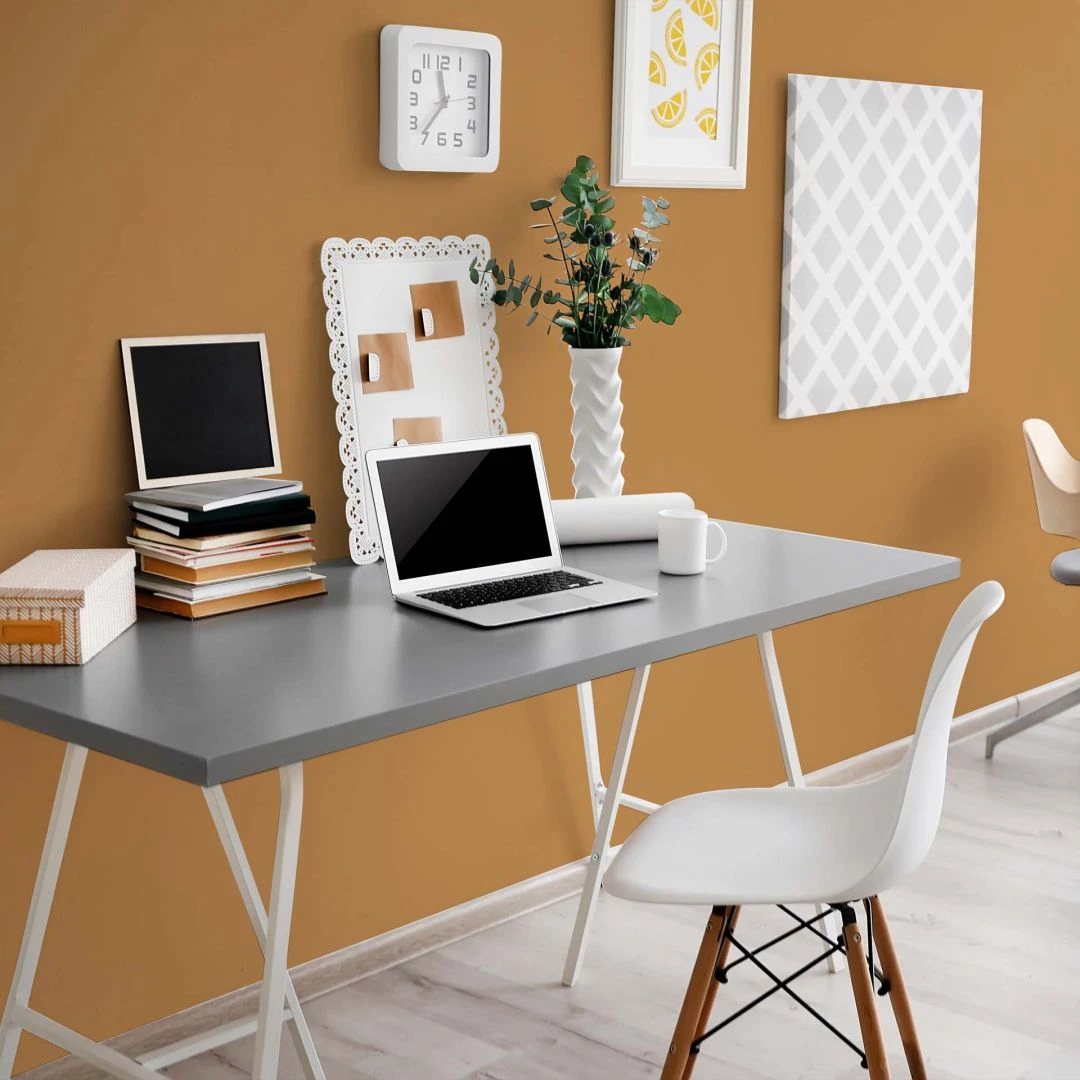 A.S. Creation Peinture Murale Orange Satiné Mat - THE COLOR KITCHEN Caramel Salé 4 A.S. Creation Peinture Murale Orange Satiné Mat - THE COLOR KITCHEN Caramel Salé – Image 4