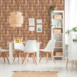 A.S. Creation A.S. Création Geo Nordic Papier Peint Géométrique, Orange, Jaune, Crème -A.S. Creation Soldes private walls tapete geo nordic 375317 ambiente3