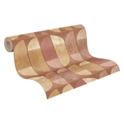 A.S. Creation A.S. Création Geo Nordic Papier Peint Géométrique, Orange, Jaune, Crème