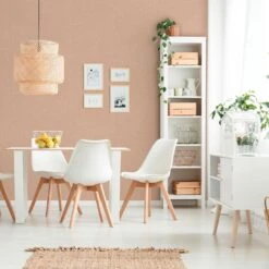 A.S. Creation A.S. Création Geo Nordic Papier Peint Uni, Rose -A.S. Creation Soldes private walls tapete geo nordic 375357 ambiente3